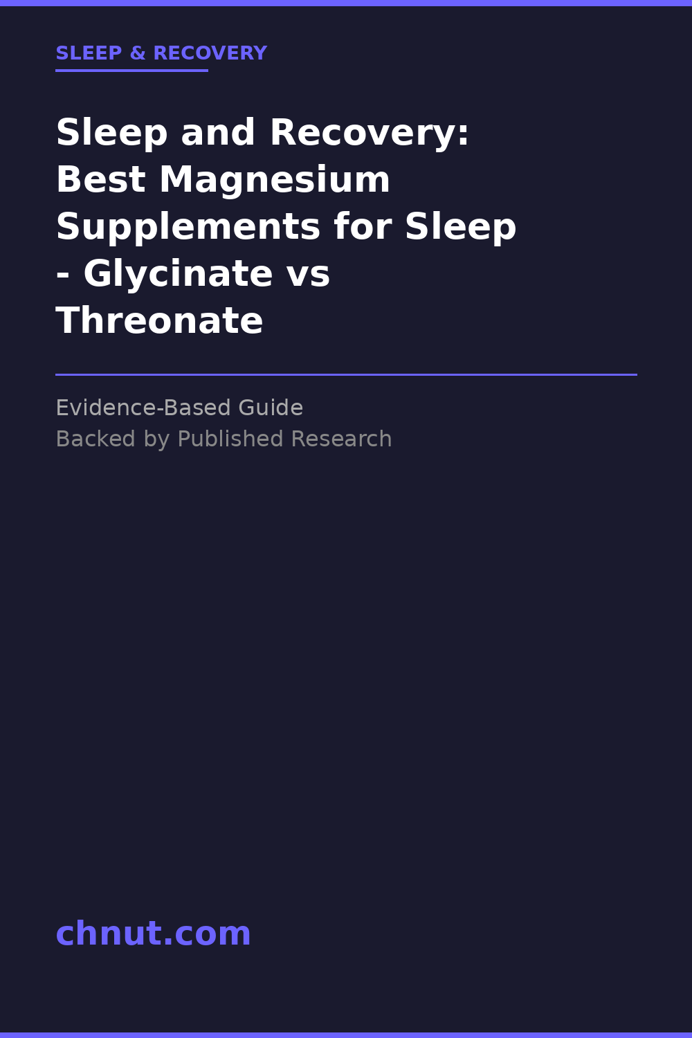 sleep and recovery supplement for improved health and wellness