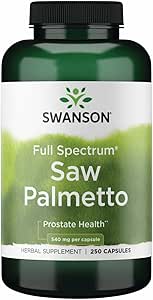 Swanson Saw Palmetto - Herbal Supplement Promoting Male Prostate Health Support - Natural Hair Supplement & Urinary Health - Traditional Herbs for Men (Saw Palmetto Standardized Extract), 160 mg, 120 Capsules