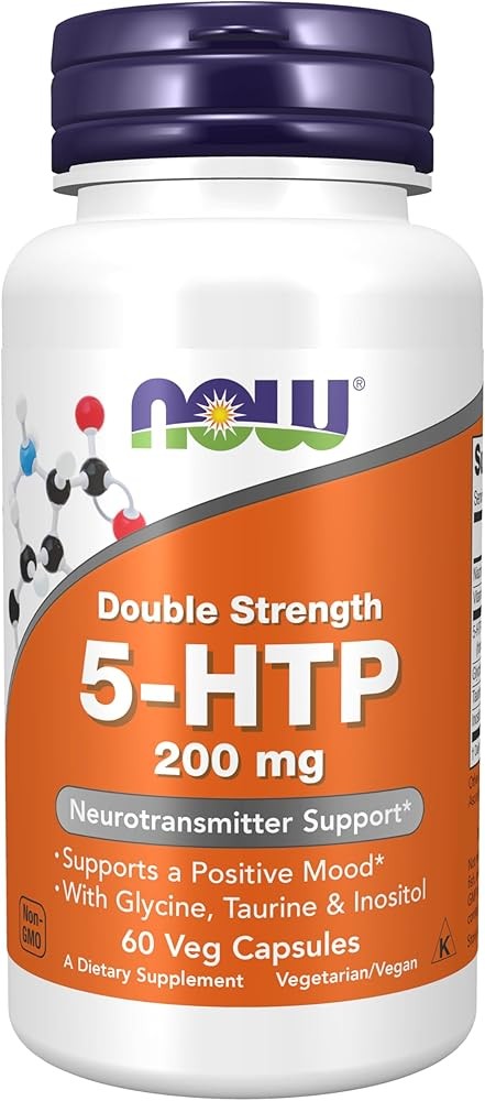 NOW 5-HTP 200mg Double Strength for Mood Support