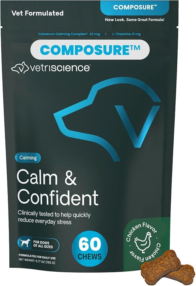 VetriScience Calm & Confident Chews - Calming Supplement for Dogs