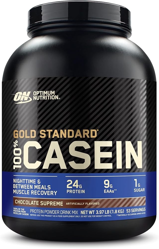 Optimum Nutrition Gold Standard 100% Micellar Casein Protein Powder, Slow Digesting, Helps Keep You Full, Overnight M...