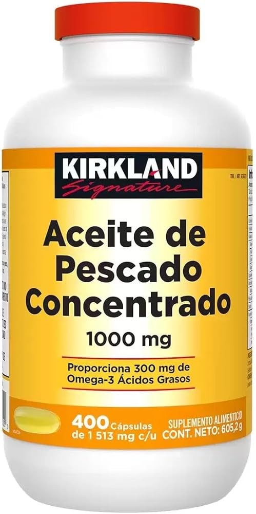 Kirkland Signature Fish Oil Concentrate with Omega-3 Fatty Acids, 400 Softgels, 1000mg
