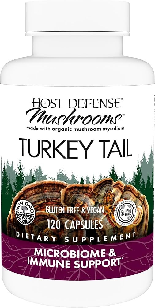 Host Defense Turkey Tail Capsules - Digestive Health & Immune Response Support Supplement - Mushroom Supplement for G...