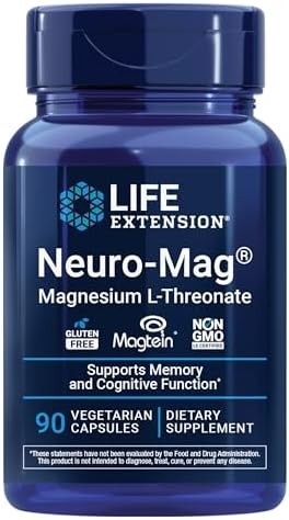 Life Extension Neuro-Mag Magnesium L-Threonate, Memory Health, Quick Thinking, Cognitive Health Support