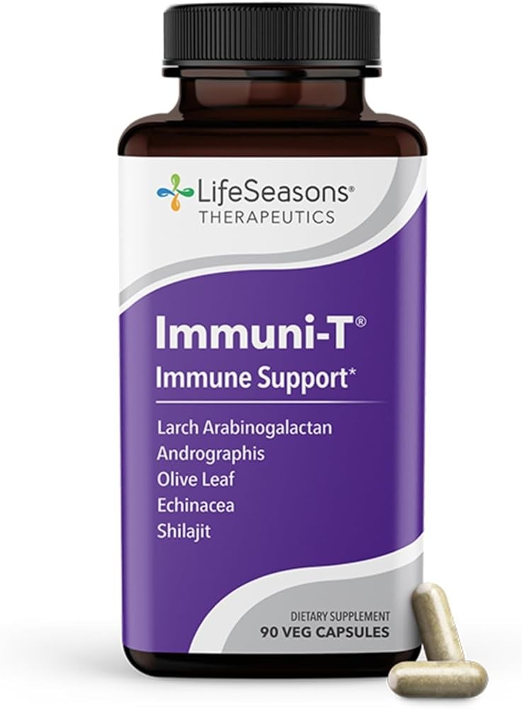 LifeSeasons Immuni-T - Immune Support Supplement - Immunity System Booster - Natural Cold & Flu Relief - Elderberry, ...