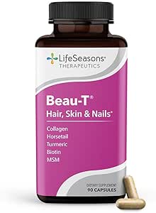 LifeSeasons Beau-T - Hair, Nail & Skincare Supplement - Promotes Healthy Hair and Nail Growth - Support Clear Skin & ...