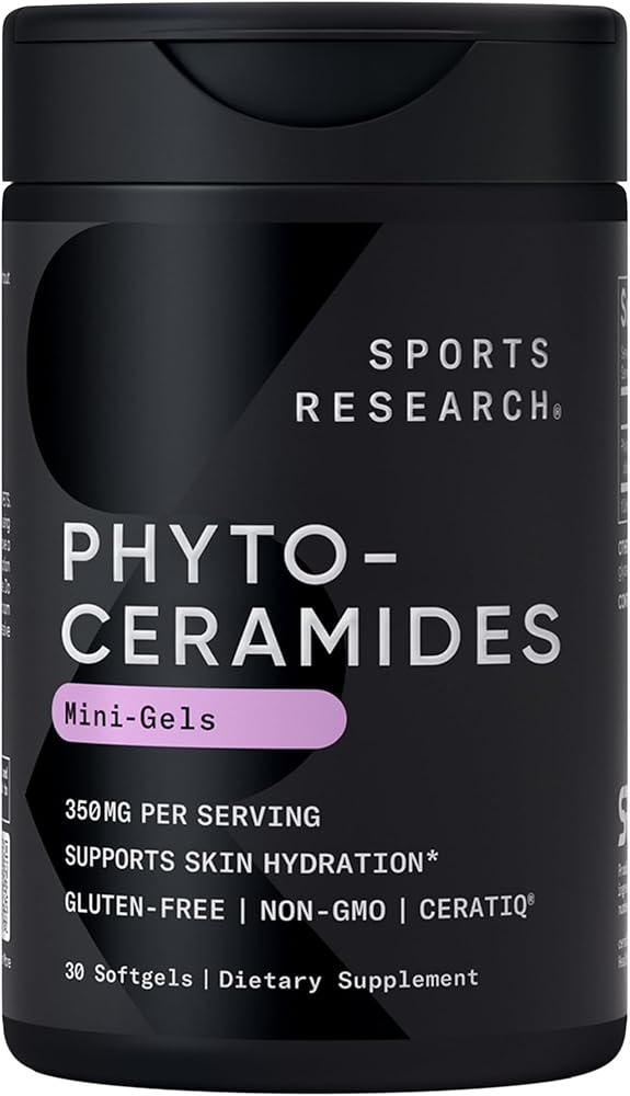 Phytoceramides 350mg per softgel - Plant Derived Ceramides for Healthy Skin and Hydration - Non GMO with No Fillers