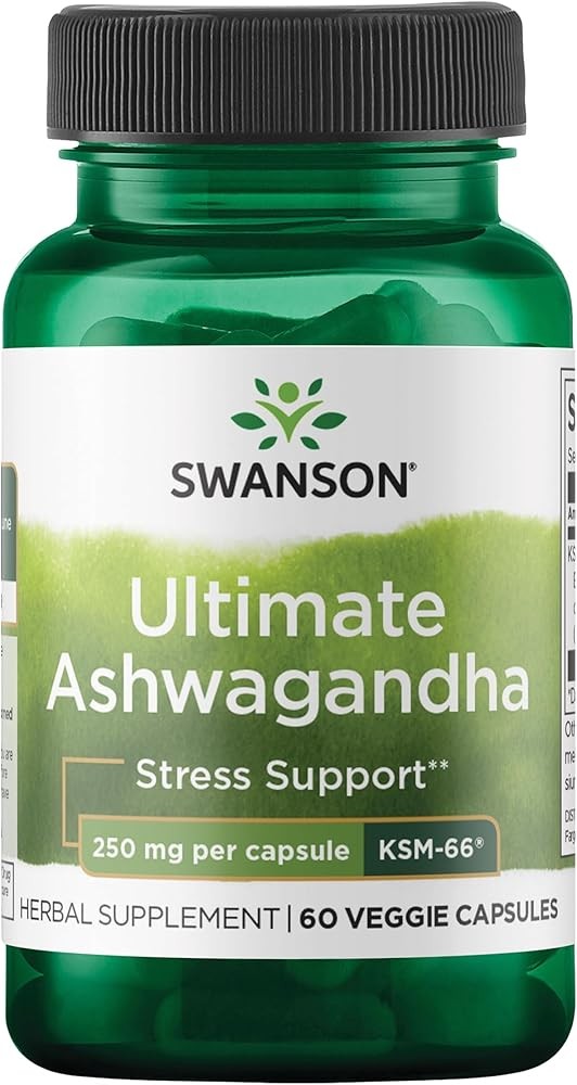 Swanson Ultimate Ashwagandha KSM-66 - Herbal Supplement Supporting Healthy Stress Levels & Relaxation - Natural Formu...