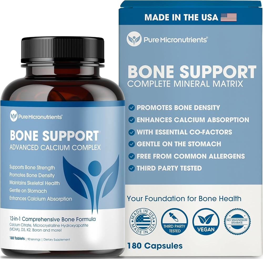 Calcium Supplement for Women & Men - Calcium Citrate & Hydroxyapatite + Vitamin D3 K2 Magnesium Zinc & More for Compl...