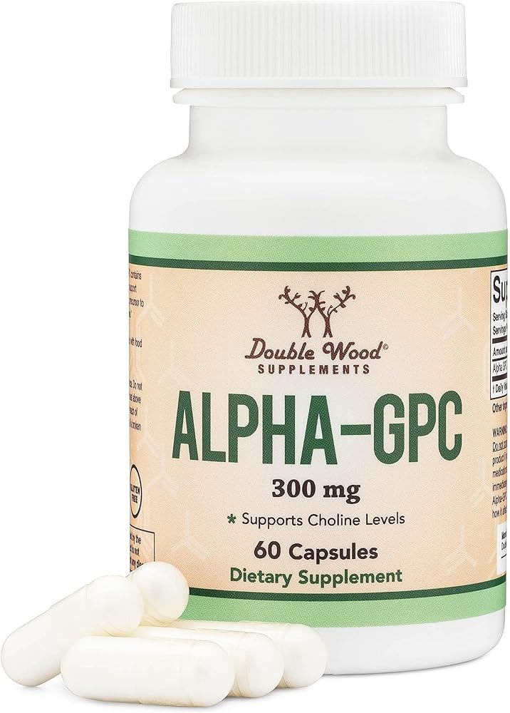 Alpha GPC Choline Brain Supplement for Acetylcholine (60 Count, 600mg Servings) Advanced Memory Formula, Focus and Br...