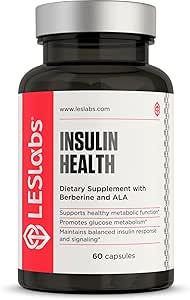 LES Labs Insulin Health – Metabolic Health and Support with Berberine, Chromium, Olive Leaf