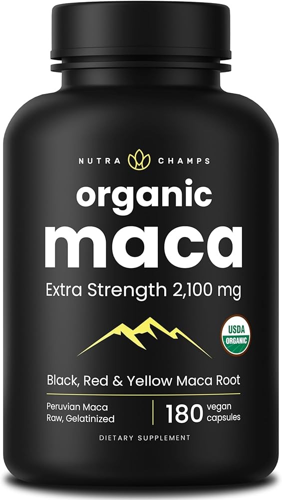 NutraChamps USDA Organic Maca Root 2100mg