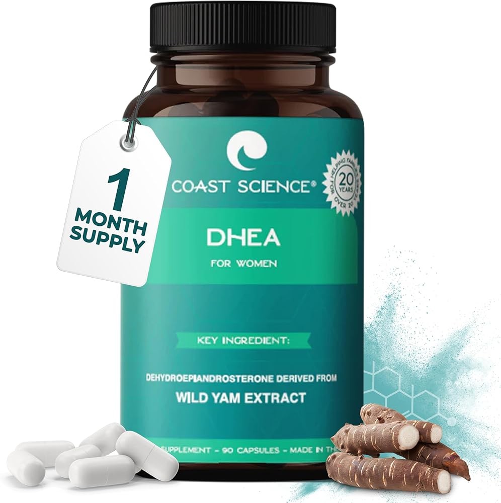 DHEA Supplement for Women - Dehydroepiandrosterone DHEA 25mg Wild Yam Extract for Endocrine Balance