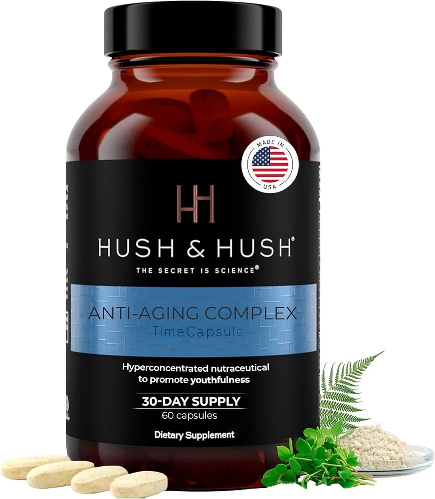 Hush & Hush Anti-Aging Multivitamin for Women - Clinically Proven with Marine Collagen, Hyaluronic Acid, Vitamin C
