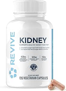 Revive MD Kidney Support Supplement for Men & Women – Kidney Cleanse & Detox Capsules for Overall Health & Function –...