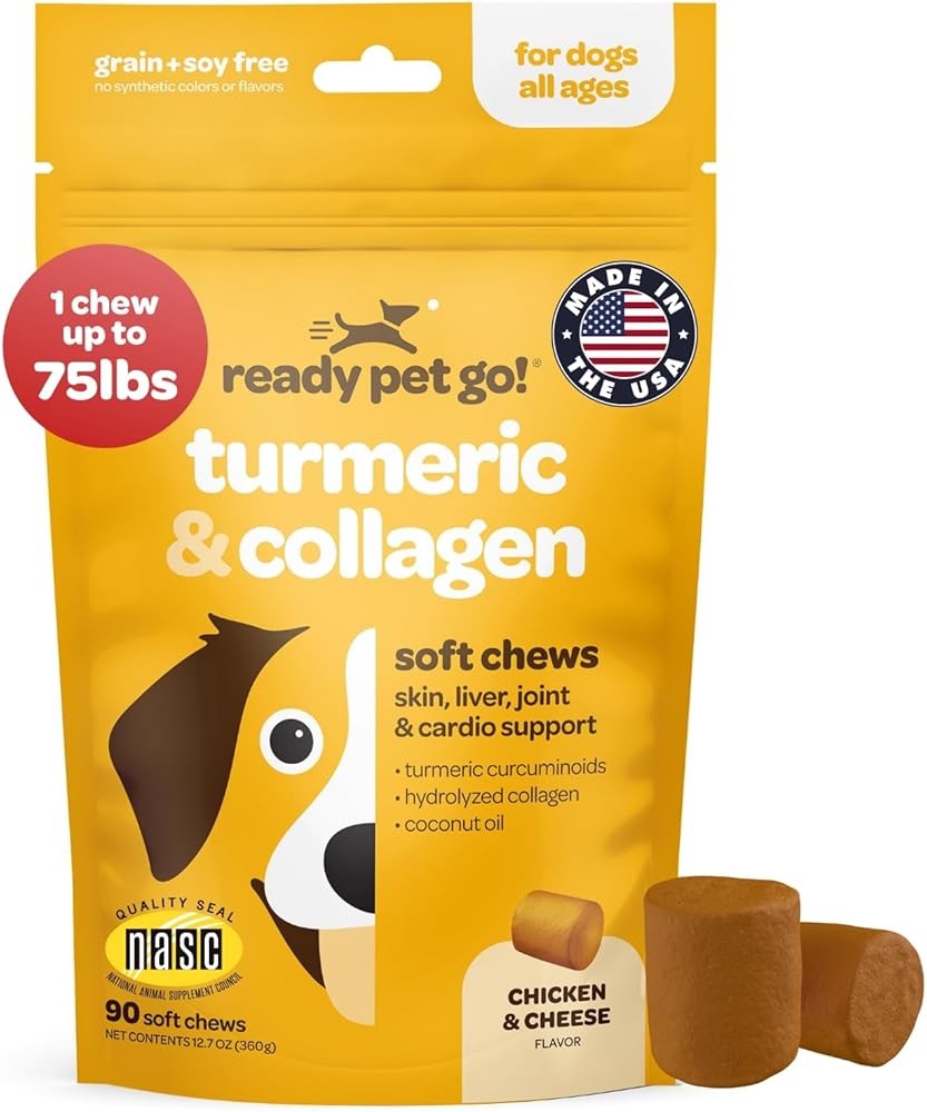 Turmeric for Dogs Soft Chews - Hip and Joint Support with Collagen