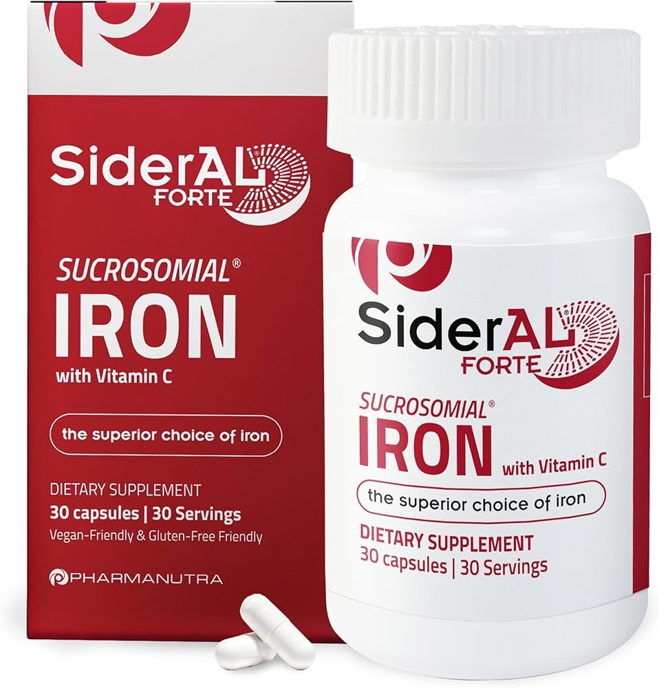 SiderAL Forte Iron Supplement Clinically Proven to Increase Levels Without Side Effects | Sucrosomial High Absorption...