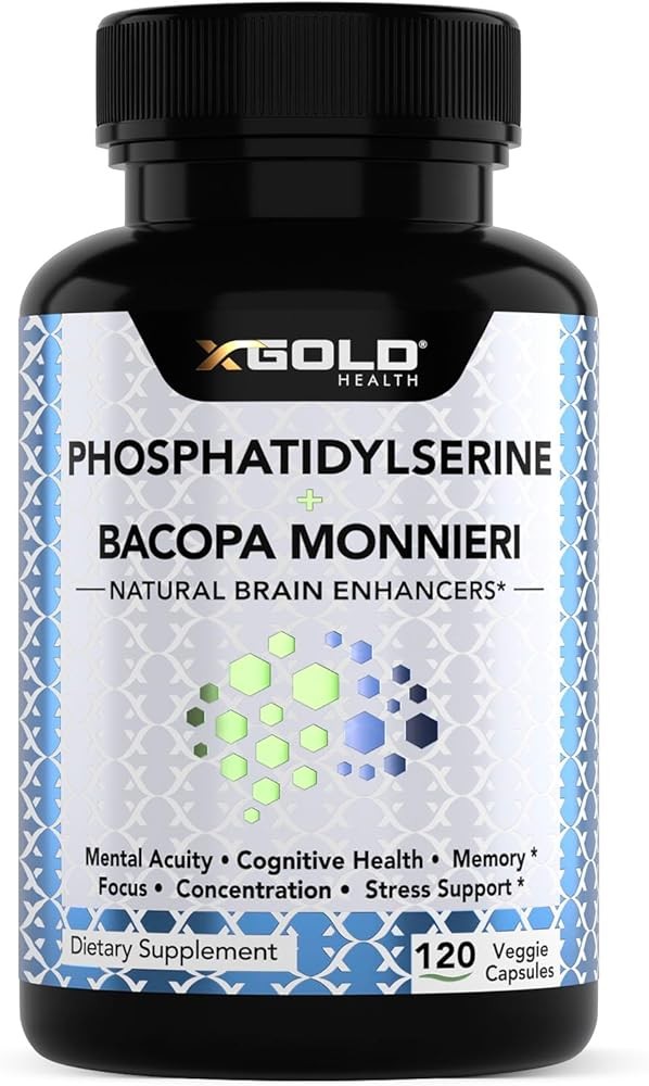 PhosphatidylSerine & Bacopa Monnieri 800 mg 2 in 1 Supplement - Natural Brain Enhancer/Nootropic for Enhanced Focus a...