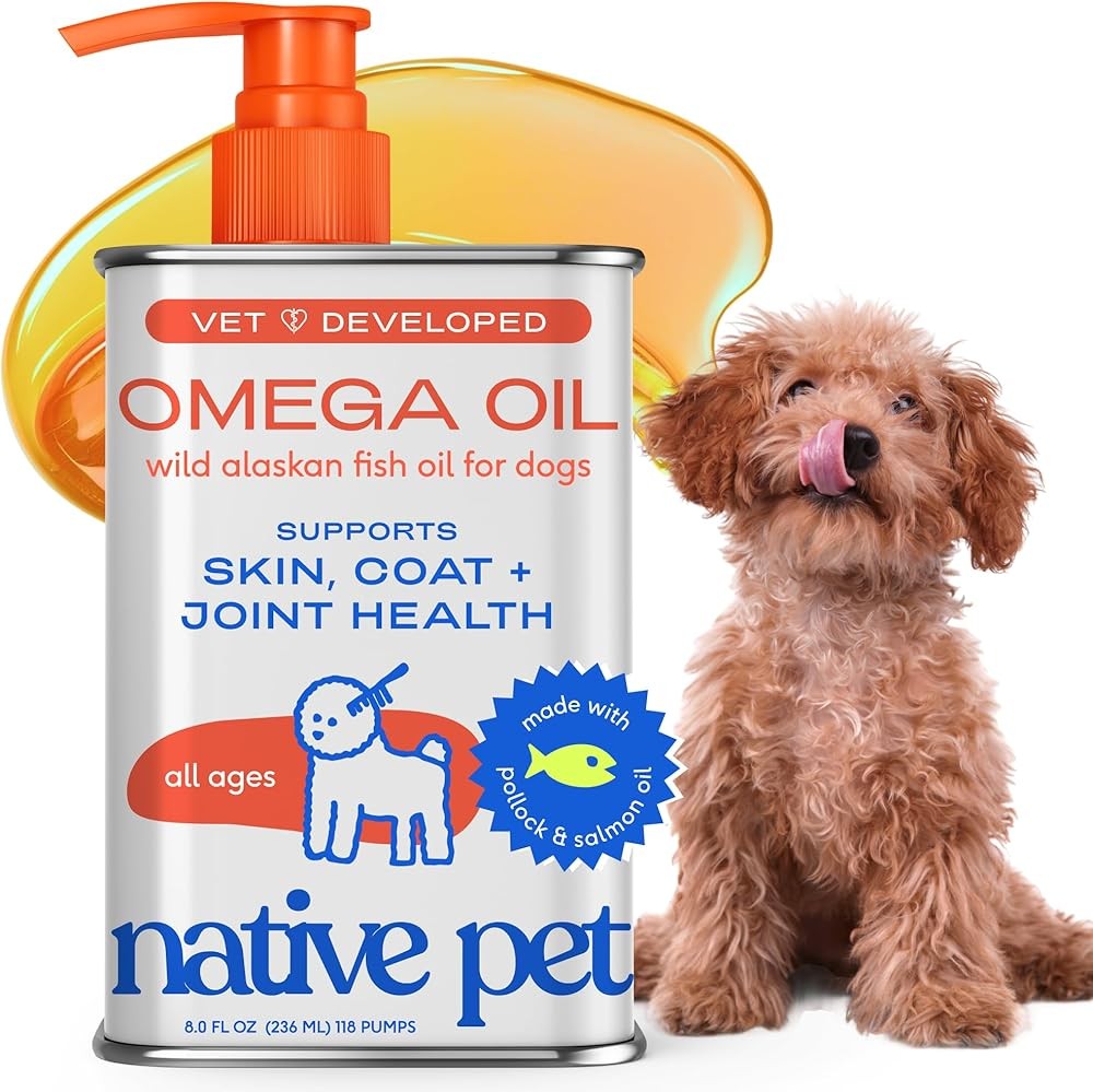 Native Pet Omega 3 Fish Oil for Dogs & Cats – Wild Alaskan Salmon Oil