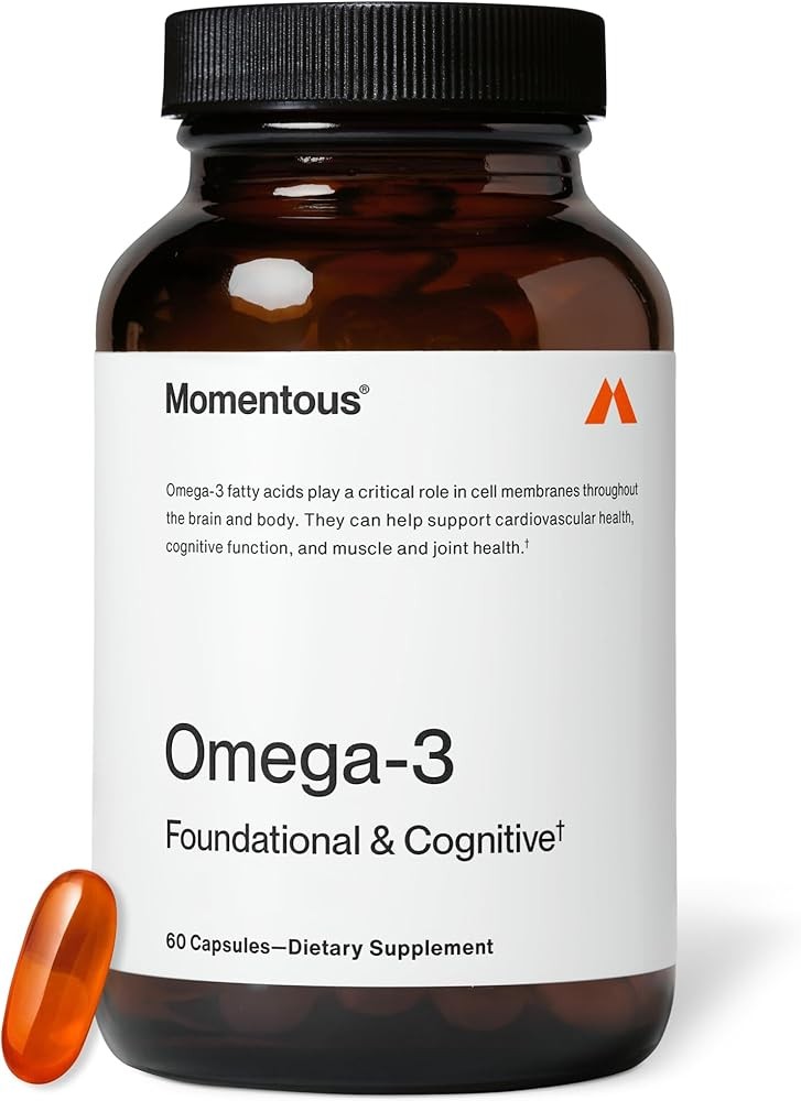 Momentous Omega-3 Fish Oil - High-Potency EPA & DHA Supplement for Men & Women - Supports Heart, Joint, & Brain Healt...