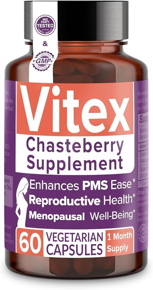 Intimate Rose Vitex Chasteberry Supplement for Women, 1000 mg - Chaste Tree Berry for Hormone Balance, Fertility & PM...
