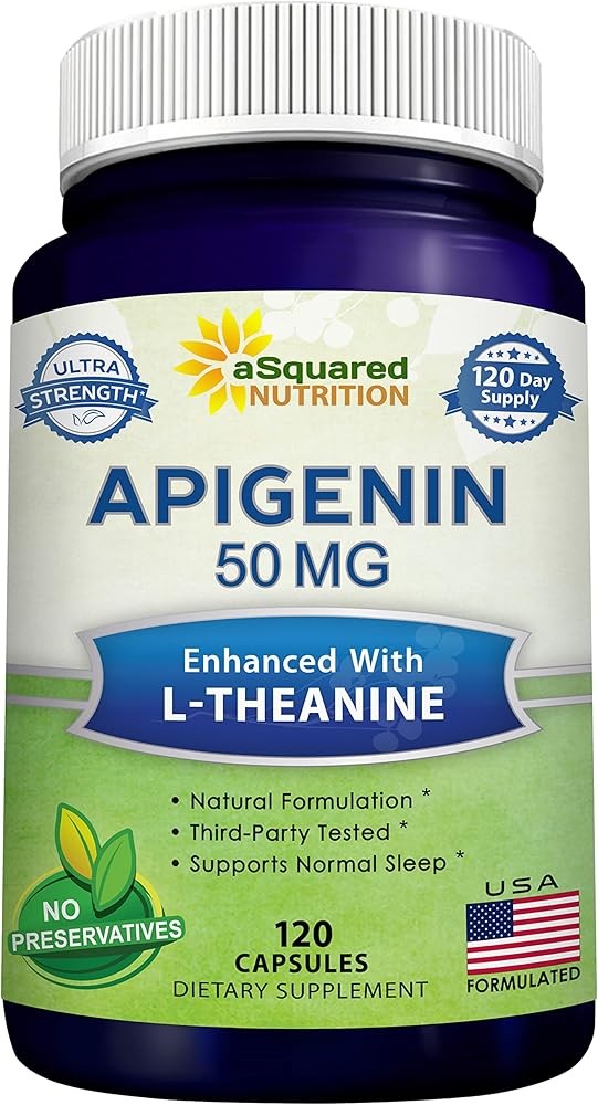 aSquared Apigenin 50mg & L-Theanine 200mg - Sleep Support