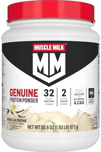 Muscle Milk Genuine Protein Powder, Vanilla Crème