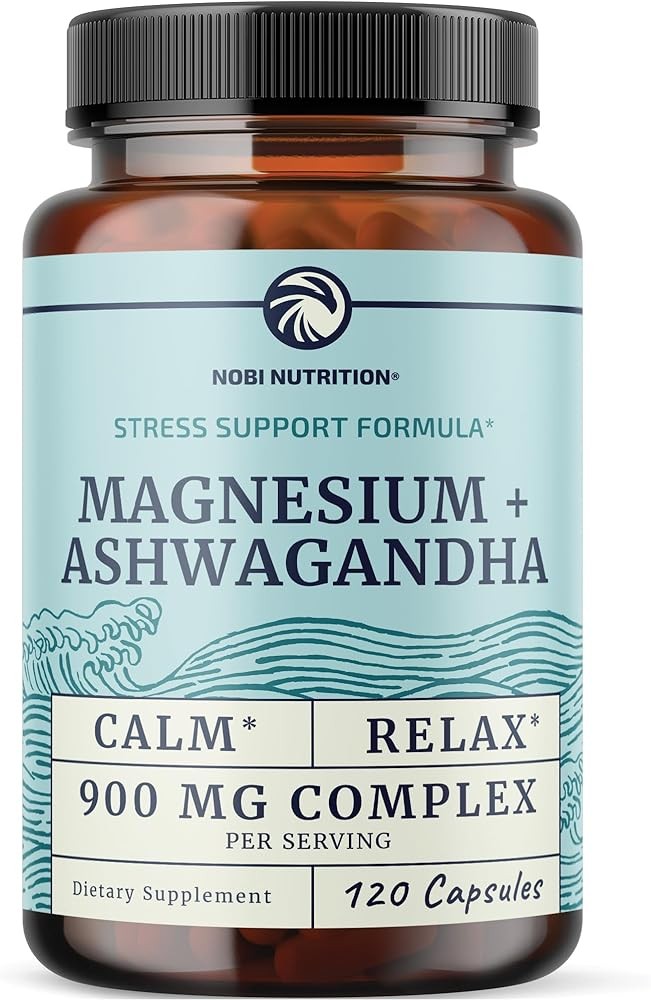 Magnesium Ashwagandha | Calming Magnesium Supplement for Adults | Relax, Rest, Calm Mood & Sleep Support | Mag Citrat...