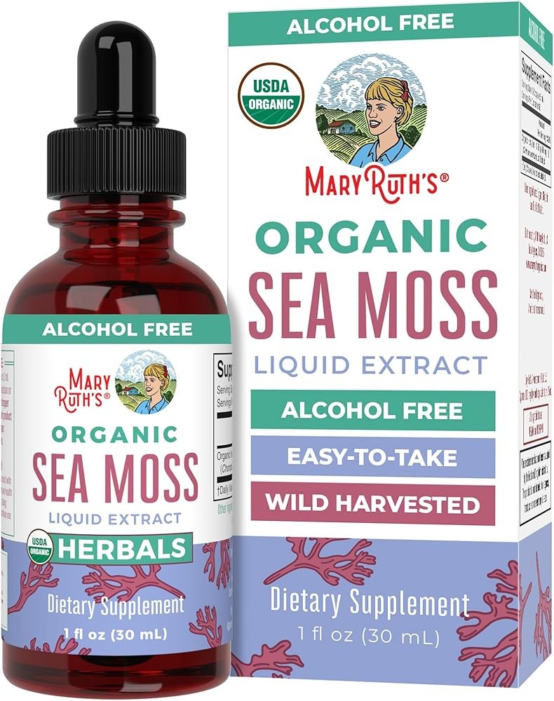 MaryRuth Organics Irish Sea Moss Liquid Drops | Chondrus Crispus | Wild Harvested | Organic Irish Moss Formulated for...