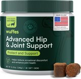 Wuffes Advanced Dog Hip and Joint Supplement with Glucosamine, Chondroitin, Omega 3, MSM
