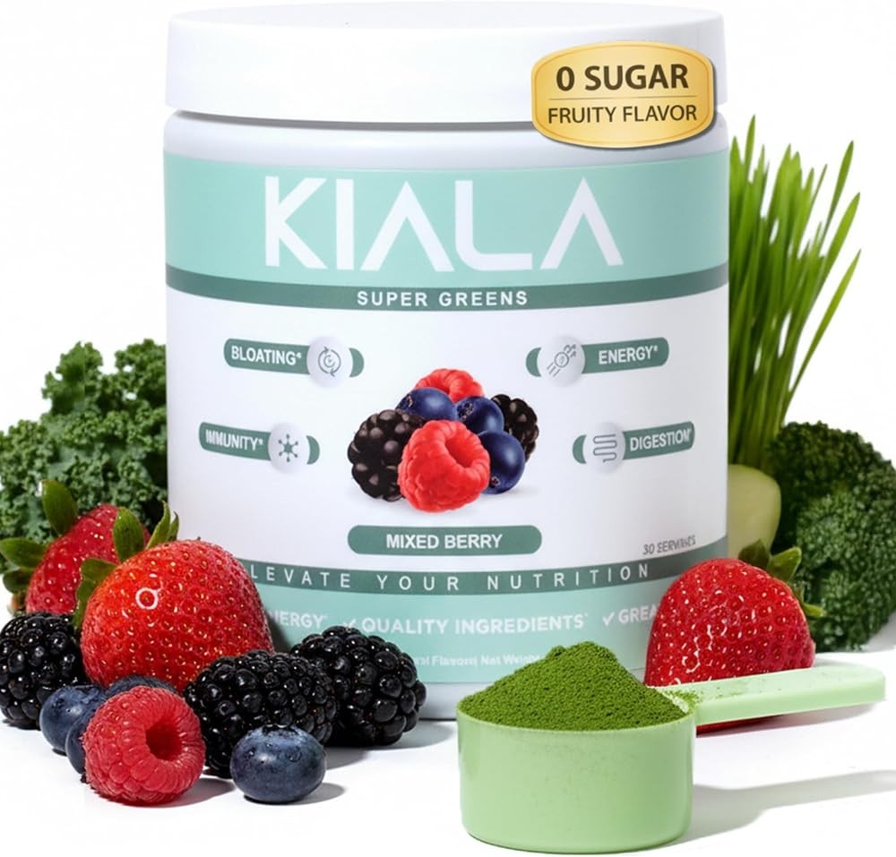 Kiala Nutrition Super Greens - Stevia Sweetened