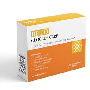 GlocalCare Helio – Antioxidant-Rich Sun Defense & Skin Rejuvenation Supplement with Polypodium, Nutroxsun, Astaxanthi...