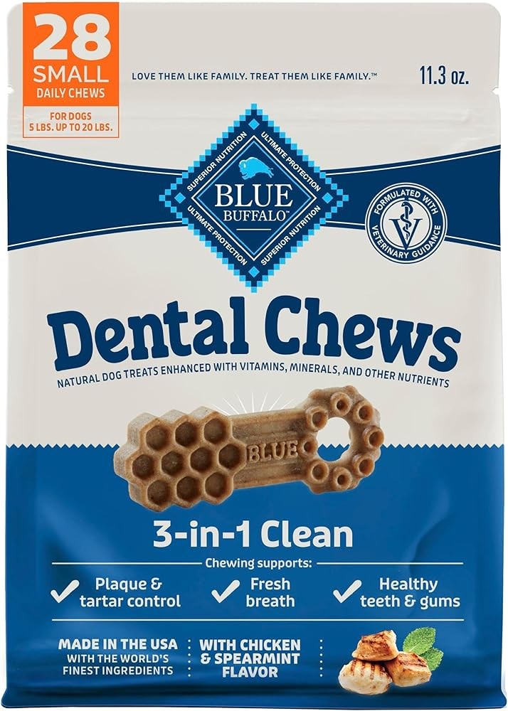 Blue Buffalo Dental Chews Small Natural Dog Snacks