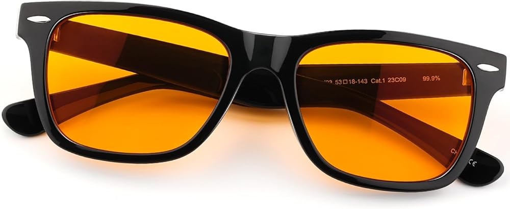 Sleep Glasses 99.9% Blue Light Amber Lens