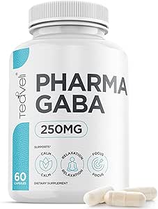 Pharma GABA 250 mg– Naturally Fermented GABA Supplement– Clinically Proven to Support Relaxation, Cognitive Health, S...