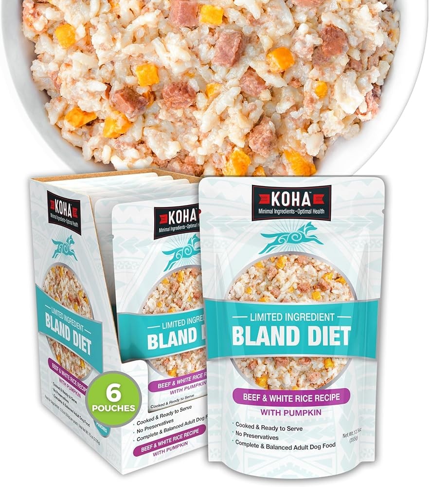KOHA Limited Ingredient Bland Diet for Dogs, Beef and White Rice Sensitive Stomach Wet Dog Food, Sold in Over 5,000 V...