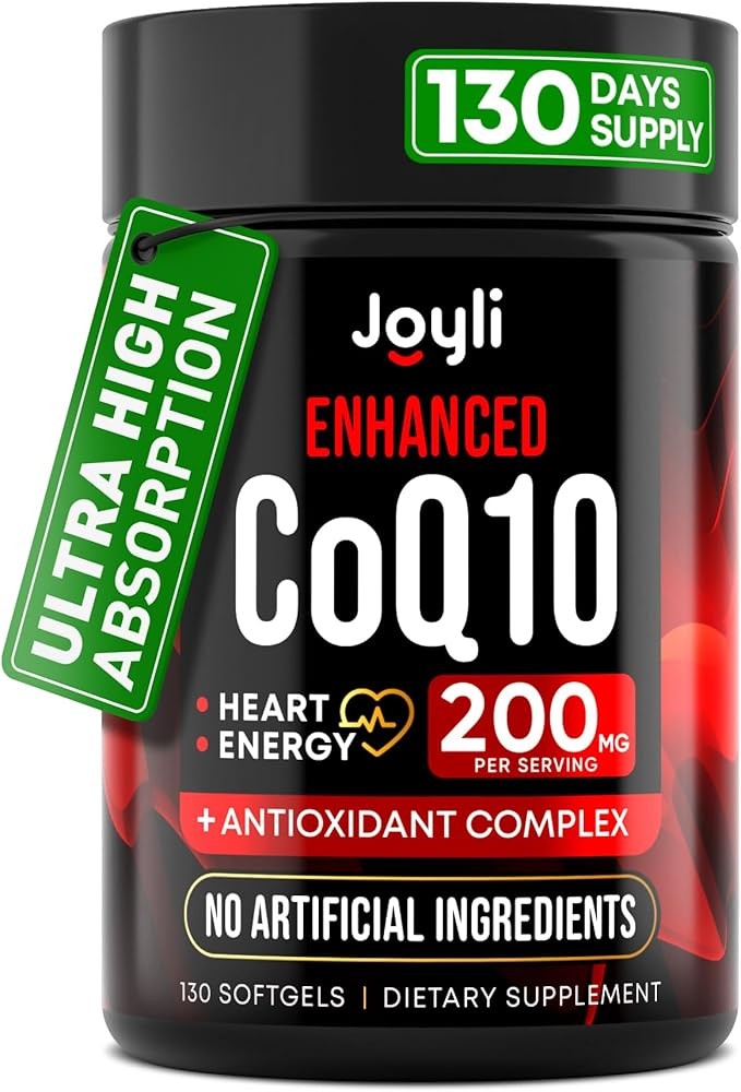 High Absorption CoQ10 200MG - Co Q10, 200mg Softgels for Heart Health & Energy Production - Enhanced Co Q 10 Suppleme...