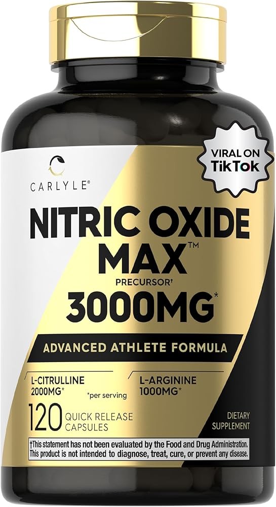 Carlyle Nitric Oxide Supplement 3000mg | 120 Capsules | with L-Arginine & L-Citrulline | for Men & Women | Pre & Post...