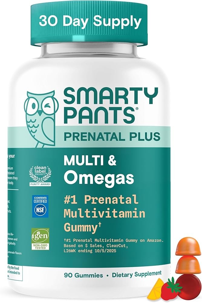 SmartyPants Prenatal Multivitamin - Methylfolate, DHA & Omega-3