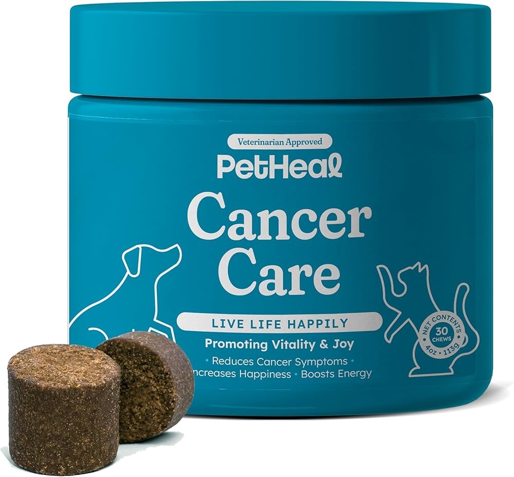 PetHeal Cancer Care Chews for Dogs - Pork Flavor - Supports Energy, Comfort & Longevity | Immune Support with Astraga...