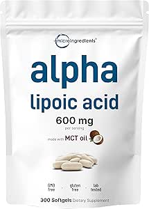 Micro Ingredients Alpha Lipoic Acid 600mg with MCT Oil