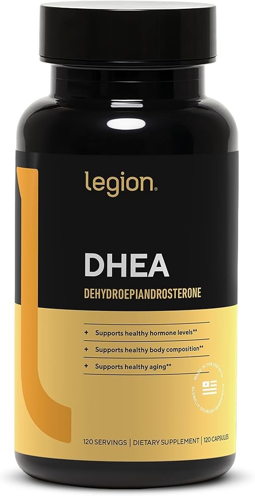 LEGION DHEA 50mg Supplement for Men & Women – Supports Hormone Balance & Wellness, Helps Maintain Energy, Immune Syst...