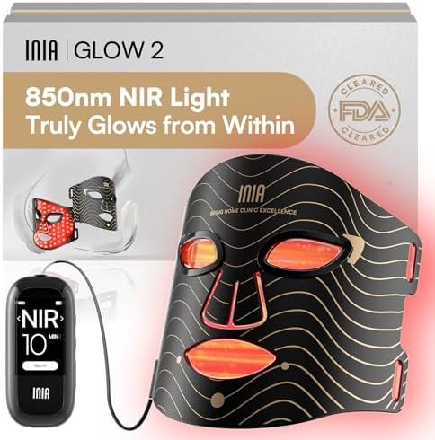 INIA Red Light Therapy Mask – 4 Light Modes with NIR