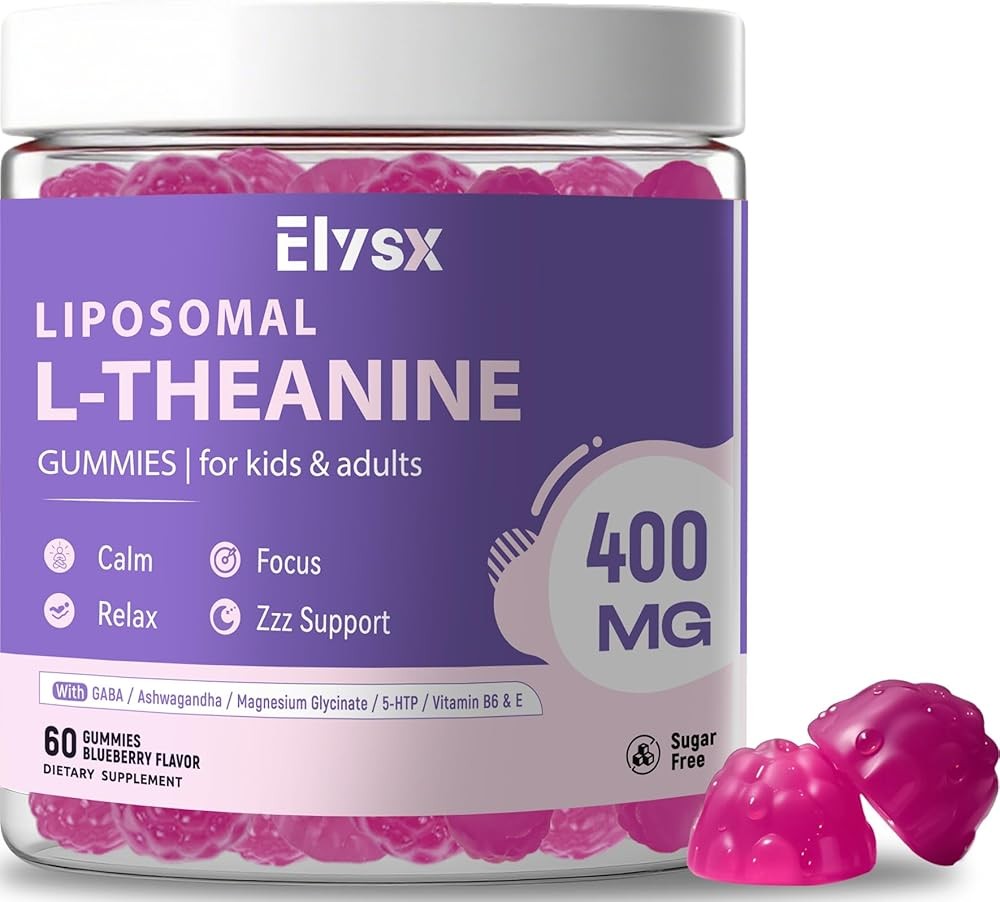 Liposomal L Theanine Gummies 400mg with GABA Supplement
