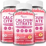 (3 Pack) 1200 mg Calcium Citrate Gummies Supplements