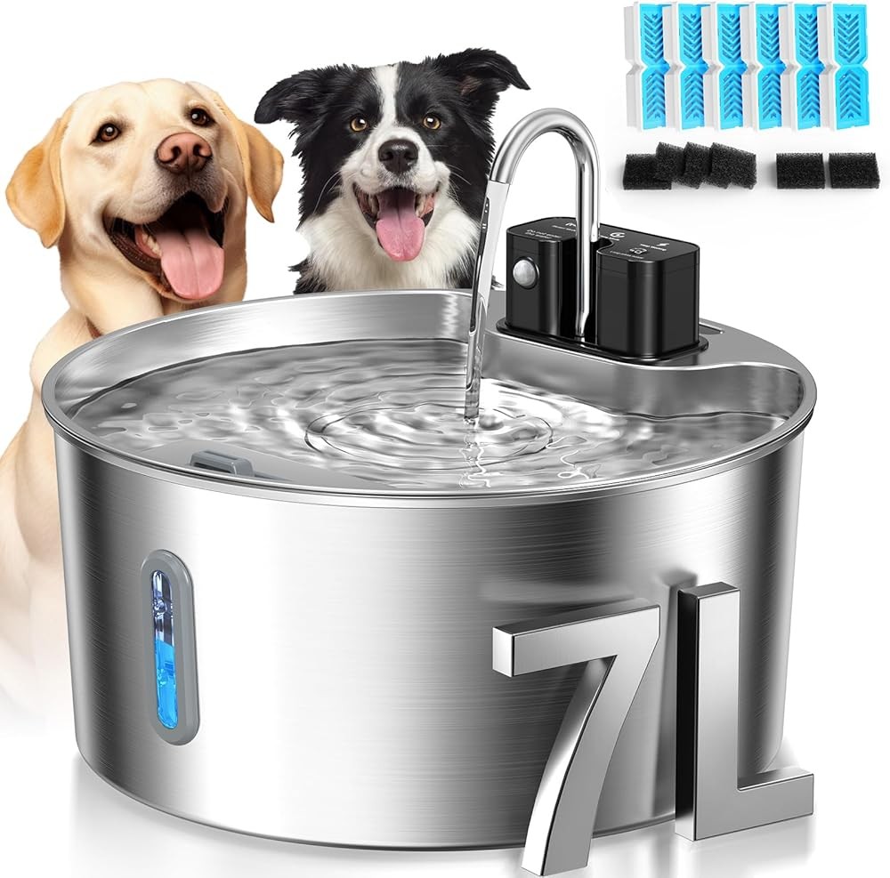 Voluas Dog Water Fountain with 6 Filters