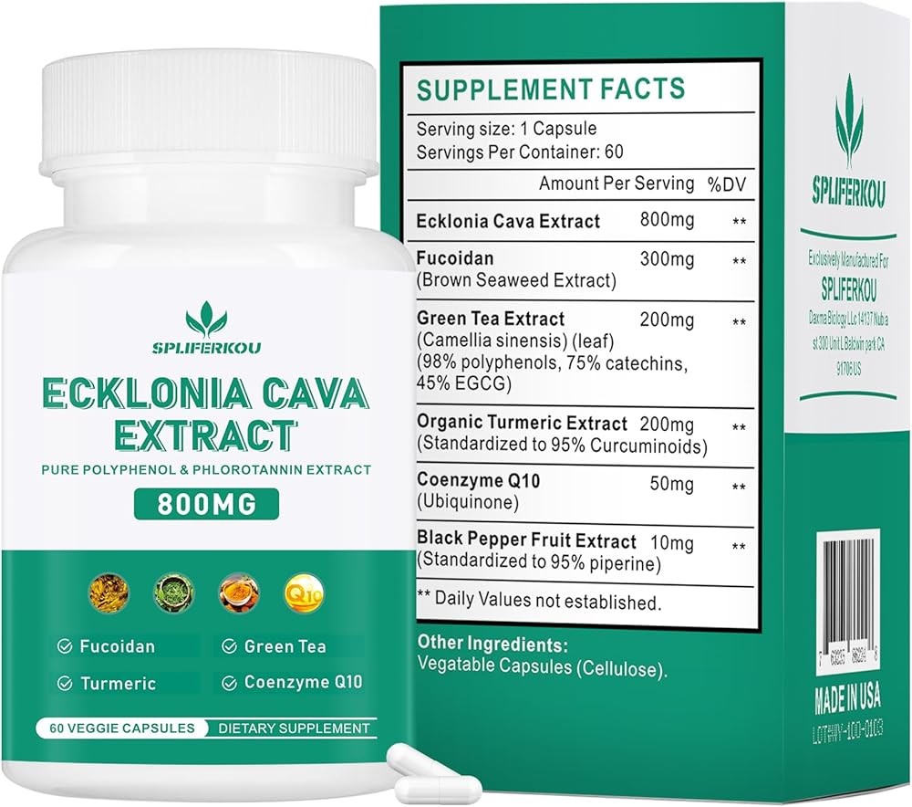 Spliferikou Ecklonia Cava Extract, 800mg, 60 Veggie Capsules