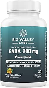 PharmaGABA 200mg Chewable Tablets for Relaxation