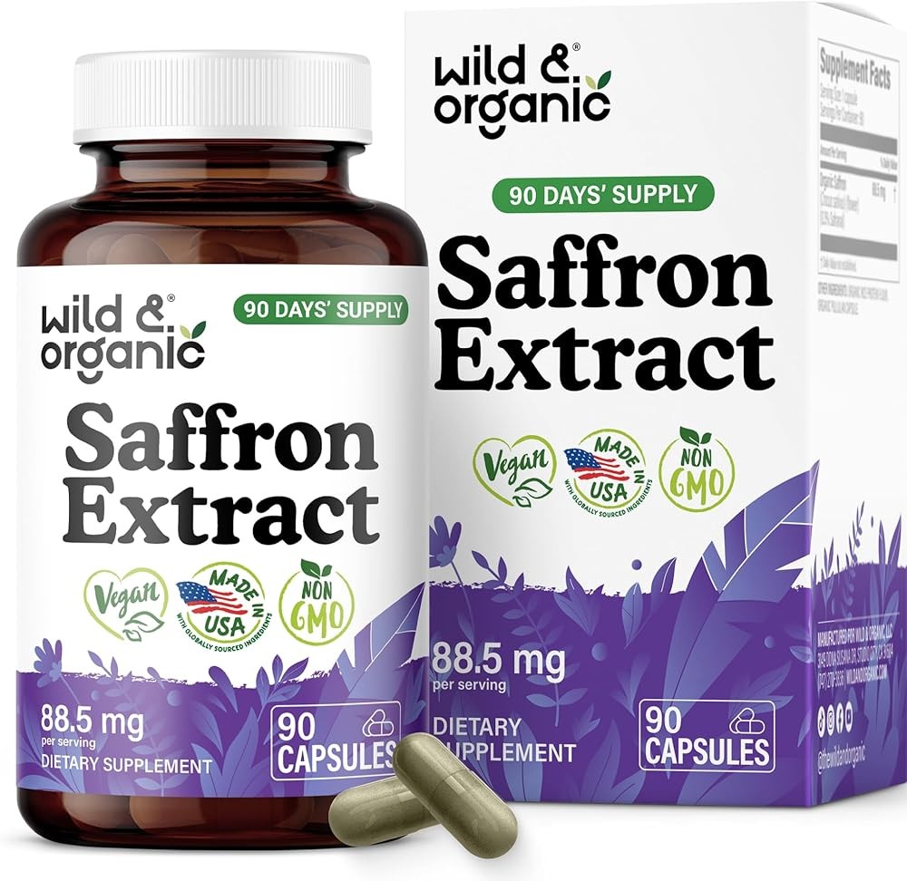 Wild & Organic Saffron Extract Capsules 88.5 mg