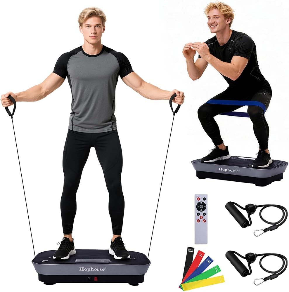 Vibration Plate Machine,180 Speeds Shake Plate for Lymphatic Drainage Weight Loss, Vibrating Fitness Platform 460LB C...